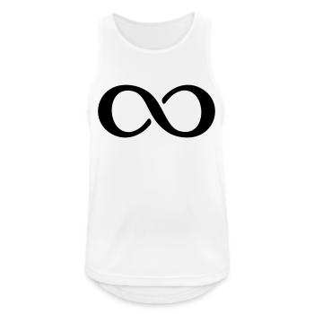 Symbol Unendlichkeit - Männer Tank Top atmungsaktiv - Weiß - Vorne - Nick (188cm)