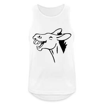 ass klafft - Männer Tank Top atmungsaktiv - Weiß - Vorne - Nick (188cm)