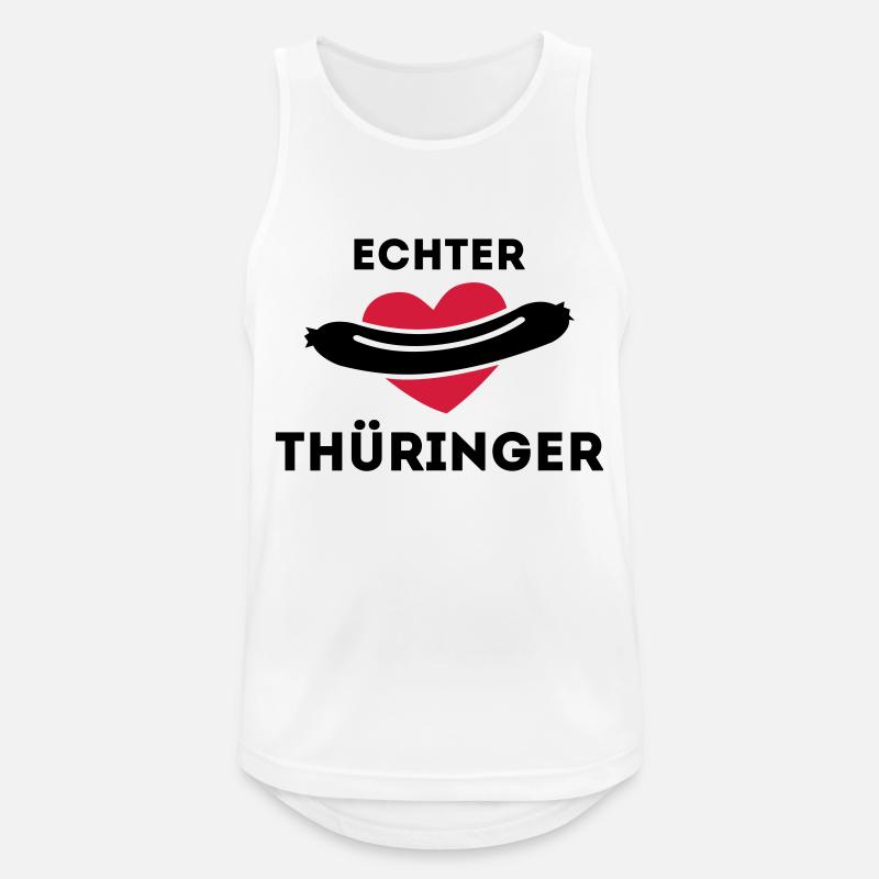 Echter Thüringer - Bratwurstliebe - Männer Tank Top atmungsaktiv - Weiß