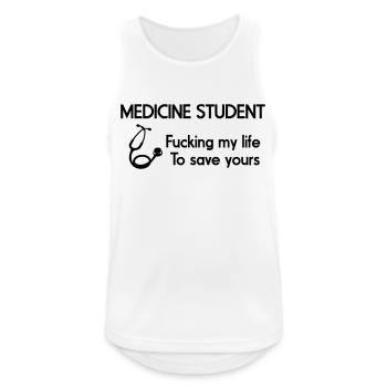 Medicine Student - Men's Breathable Tank Top - white - Front - Nick (188cm)