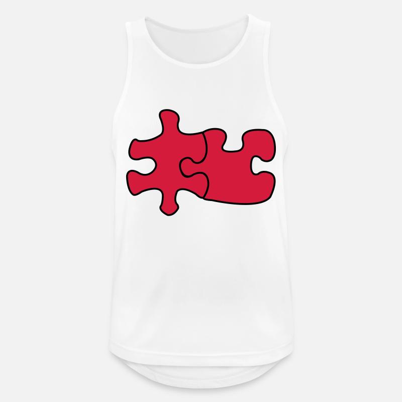 puzzle1 - Männer Tank Top atmungsaktiv - Weiß