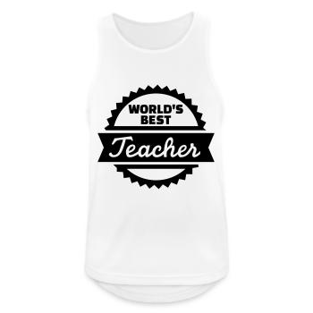 Lehrer - Männer Tank Top atmungsaktiv - Weiß - Vorne - Nick (188cm)