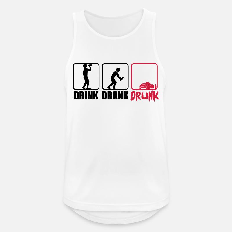 Evolution Hangover Drink Drank Drunk - Männer Tank Top atmungsaktiv - Weiß