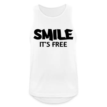 Smile - It's free - Débardeur respirant Homme - blanc - Devant - Nick (188cm)
