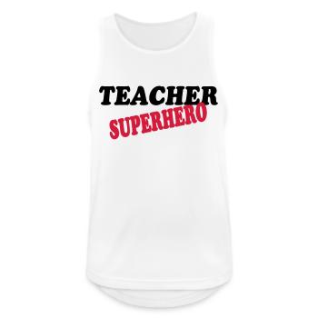 Teacher superhero - Débardeur respirant Homme - blanc - Devant - Nick (188cm)