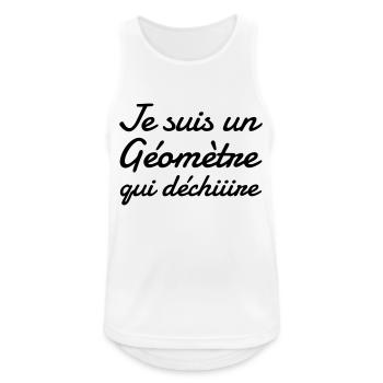 Vermesser / Vermesserin / Topographie / Tiefbau - Männer Tank Top atmungsaktiv - Weiß - Vorne - Nick (188cm)