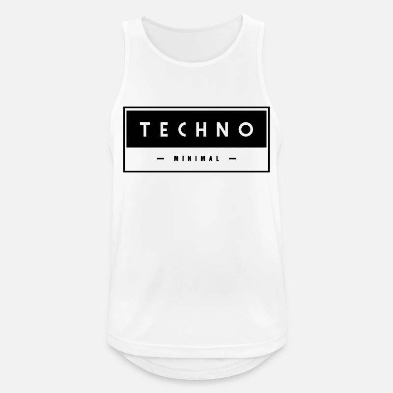 Techno - Minimal - - Men's Breathable Tank Top - white