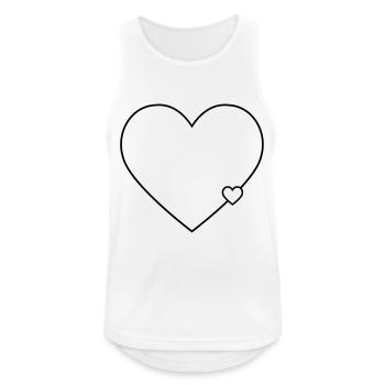 2 hearts big and small heart - Men's Breathable Tank Top - white - Front - Nick (188cm)