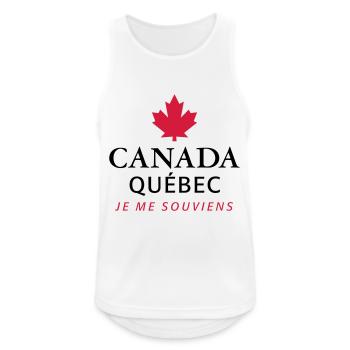 Kanada Québec Maple Leaf Ahornblatt J’aime le Canada - Débardeur respirant Homme - blanc - Devant - Nick (188cm)