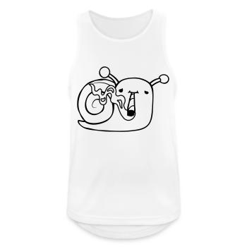 Smoking Stoner Snail - Men's Breathable Tank Top - white - Front - Nick (188cm)