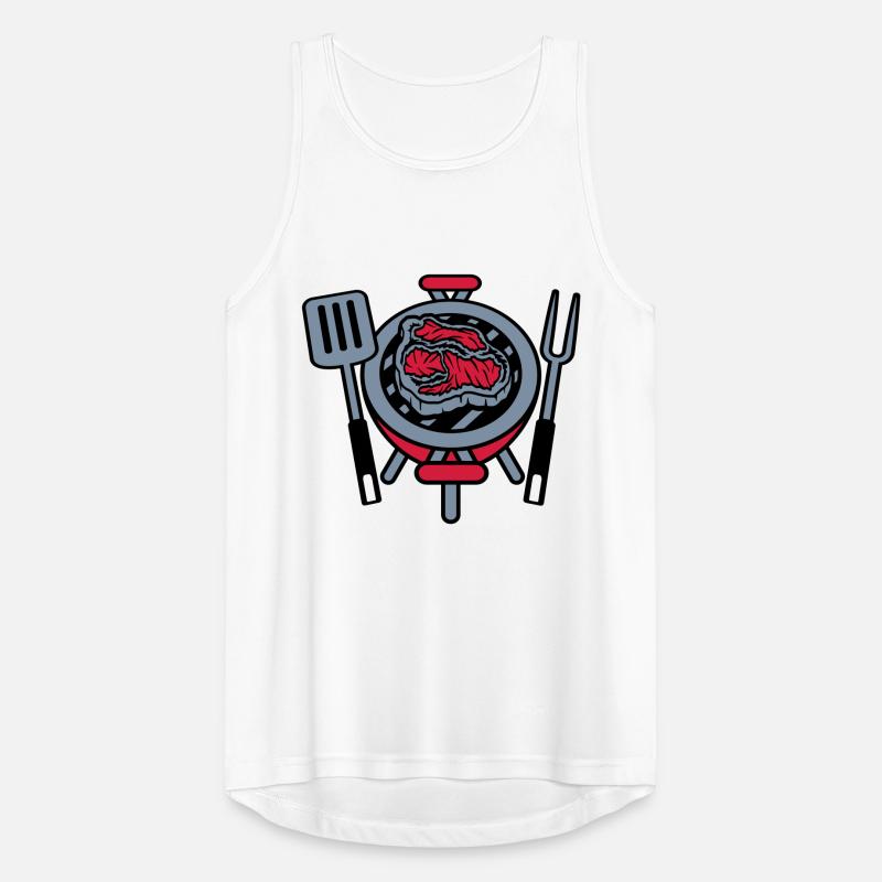 Steak BBQ Grill Master Coal Grill Men's Breathable Tank Top