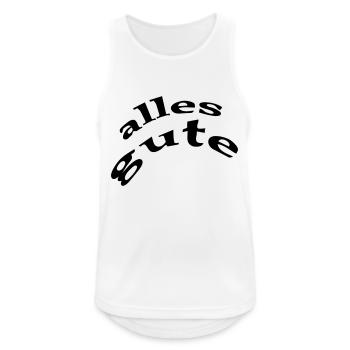 alles gute - Männer Tank Top atmungsaktiv - Weiß - Vorne - Nick (188cm)