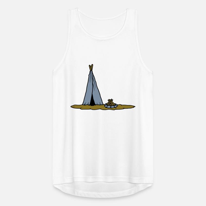 Conception de tente primitive de feu de camp Débardeur respirant Homme
