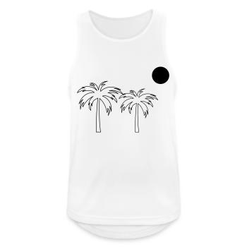 Palmen - Männer Tank Top atmungsaktiv - Weiß - Vorne - Nick (188cm)
