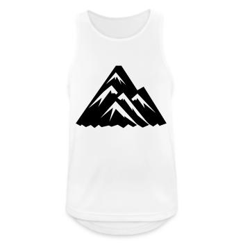 Berg - Männer Tank Top atmungsaktiv - Weiß - Vorne - Nick (188cm)