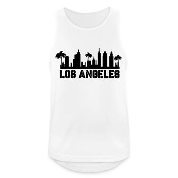 Los Angeles - Débardeur respirant Homme - blanc - Devant - Nick (188cm)