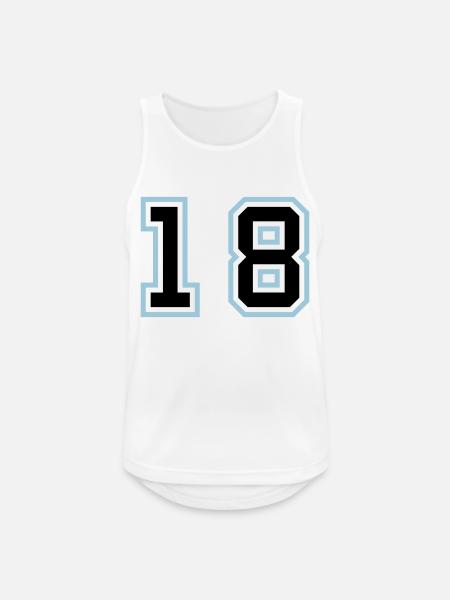 18 Number symbol - Men's Breathable Tank Top - white