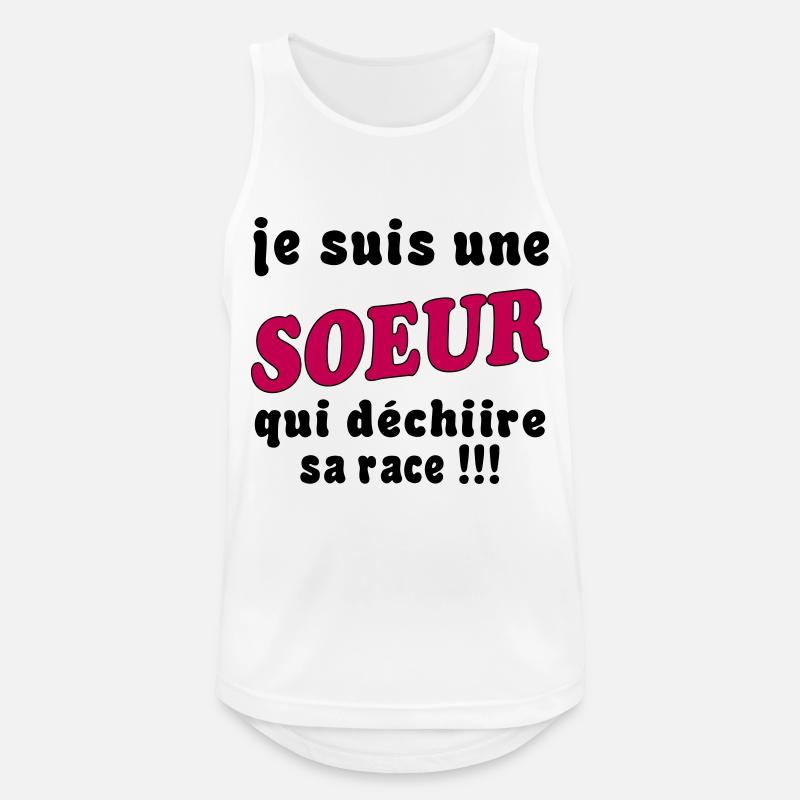 Ich bin eine SCHWESTER... - Männer Tank Top atmungsaktiv - Weiß