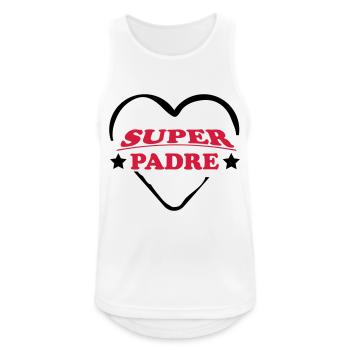 PAPA VATI DAD PADRE - Men's Breathable Tank Top - white - Front - Nick (188cm)