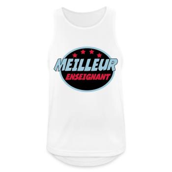 BESTER LEHRER - Männer Tank Top atmungsaktiv - Weiß - Vorne - Nick (188cm)