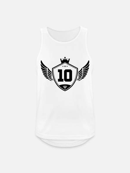 10 wappen krone - Männer Tank Top atmungsaktiv - Weiß
