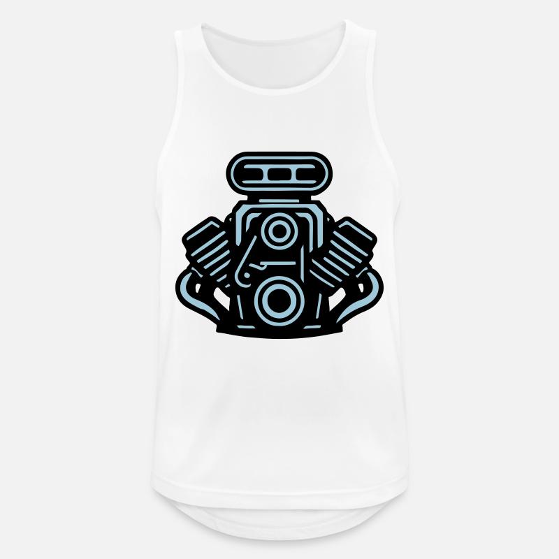 Motor Auto Symbol Tuning - Männer Tank Top atmungsaktiv - Weiß