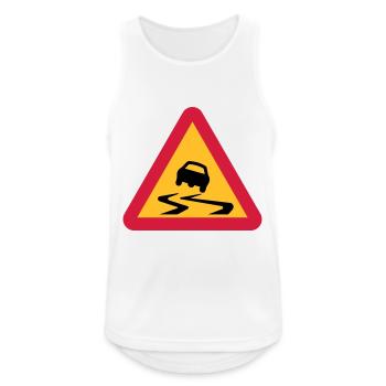 Skidding Car Warning Sign - Men's Breathable Tank Top - white - Front - Nick (188cm)