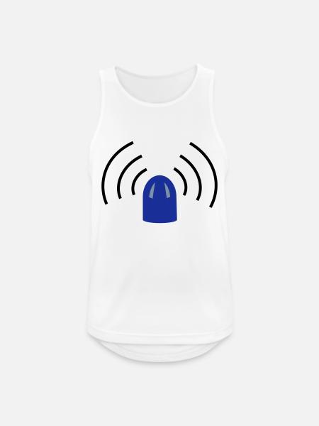 Blaulicht - Polizei - Männer Tank Top atmungsaktiv - Weiß