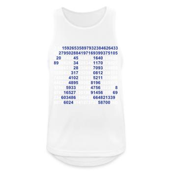 pi Kreiszahl - Männer Tank Top atmungsaktiv - Weiß - Vorne - Nick (188cm)