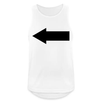 pfeil nach links - Männer Tank Top atmungsaktiv - Weiß - Vorne - Nick (188cm)