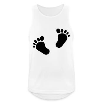 Deux pieds de bébé 2 pieds de bébé empreintes enfant mignon - Débardeur respirant Homme - blanc - Devant - Nick (188cm)
