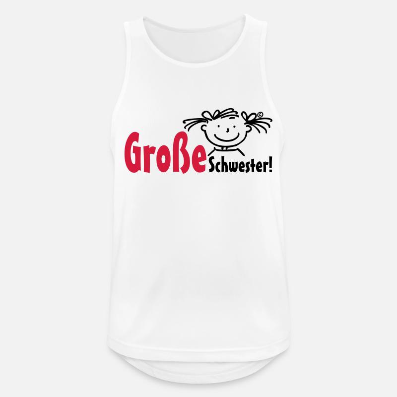 Große Schwester - Männer Tank Top atmungsaktiv - Weiß