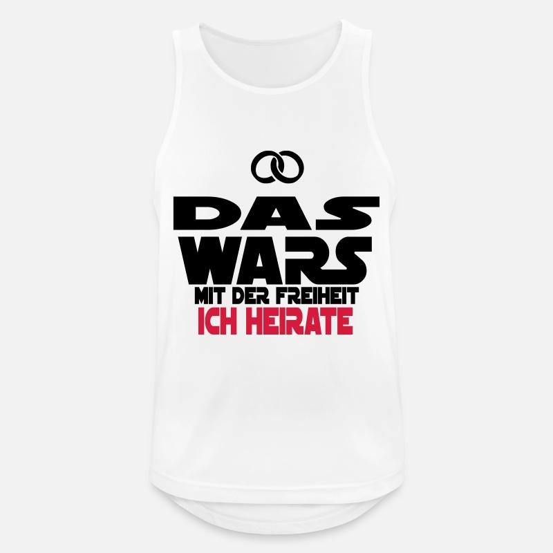 das wars ich heirate - Männer Tank Top atmungsaktiv - Weiß