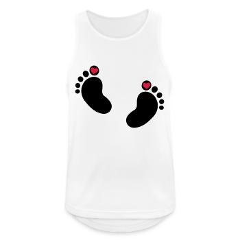 Bébé pieds - Débardeur respirant Homme - blanc - Devant - Nick (188cm)