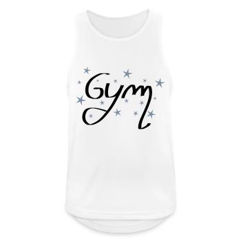gym etoile - Débardeur respirant Homme - blanc - Devant - Nick (188cm)
