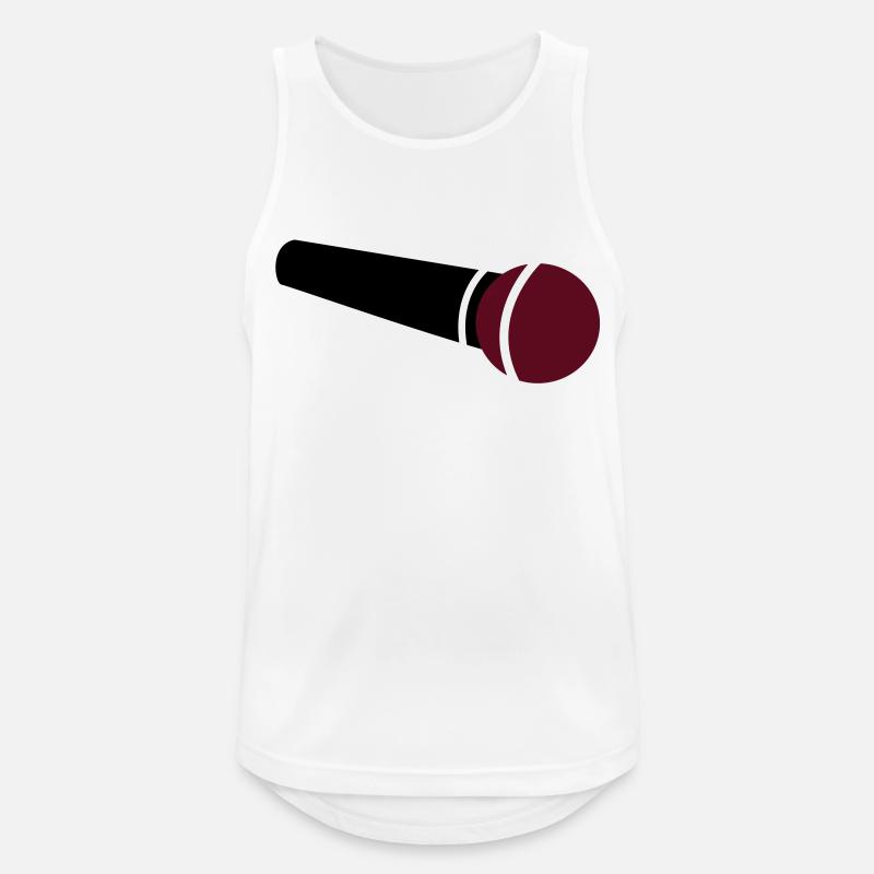 Mikrofon - Männer Tank Top atmungsaktiv - Weiß