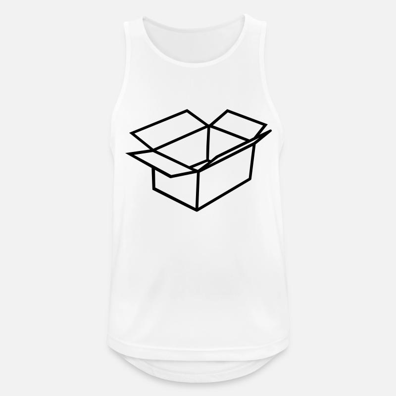 Karton - Männer Tank Top atmungsaktiv - Weiß