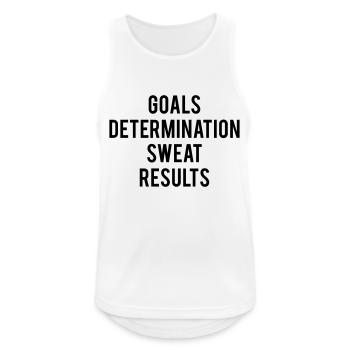 Goals Determination Sweat Results - Men's Breathable Tank Top - white - Front - Nick (188cm)