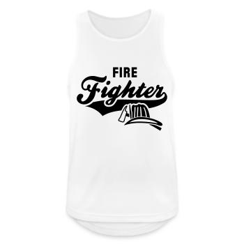 Firefighter - Männer Tank Top atmungsaktiv - Weiß - Vorne - Nick (188cm)