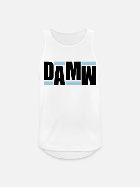 DAMW Retro - Männer Tank Top atmungsaktiv - Weiß