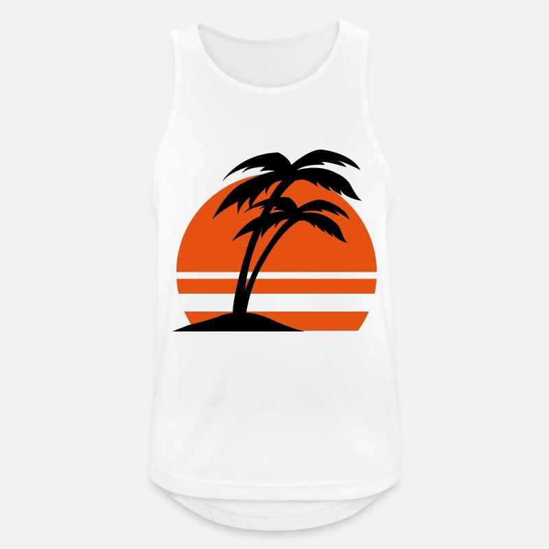 insel2 - Männer Tank Top atmungsaktiv - Weiß