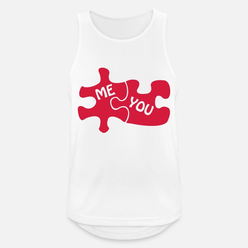 puzzle2 - Men's Breathable Tank Top - white