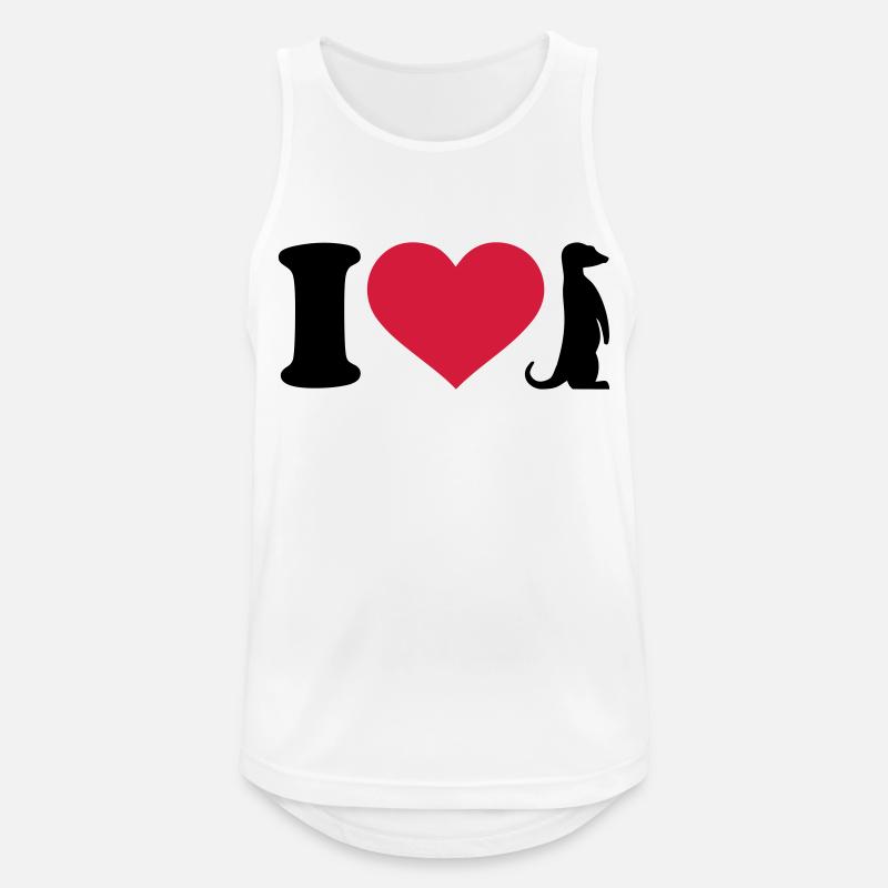 Erdmännchen - Männer Tank Top atmungsaktiv - Weiß
