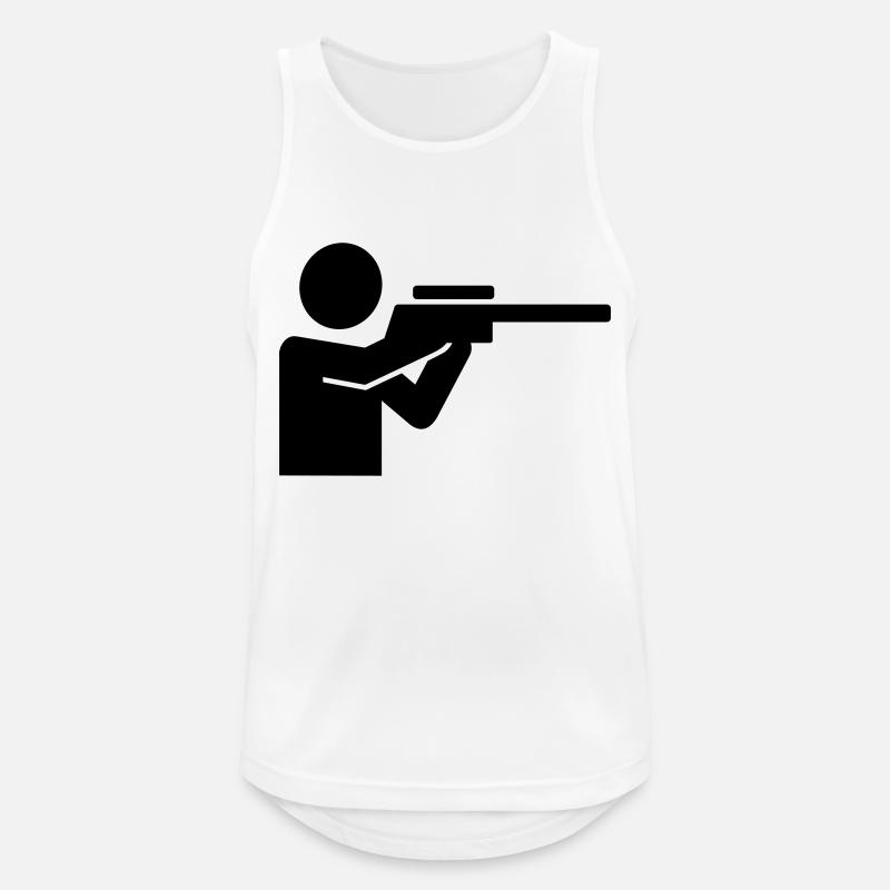 Jäger - Männer Tank Top atmungsaktiv - Weiß