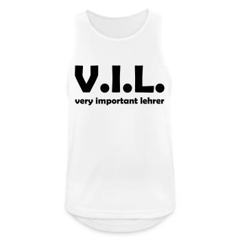 lehrer - Männer Tank Top atmungsaktiv - Weiß - Vorne - Nick (188cm)