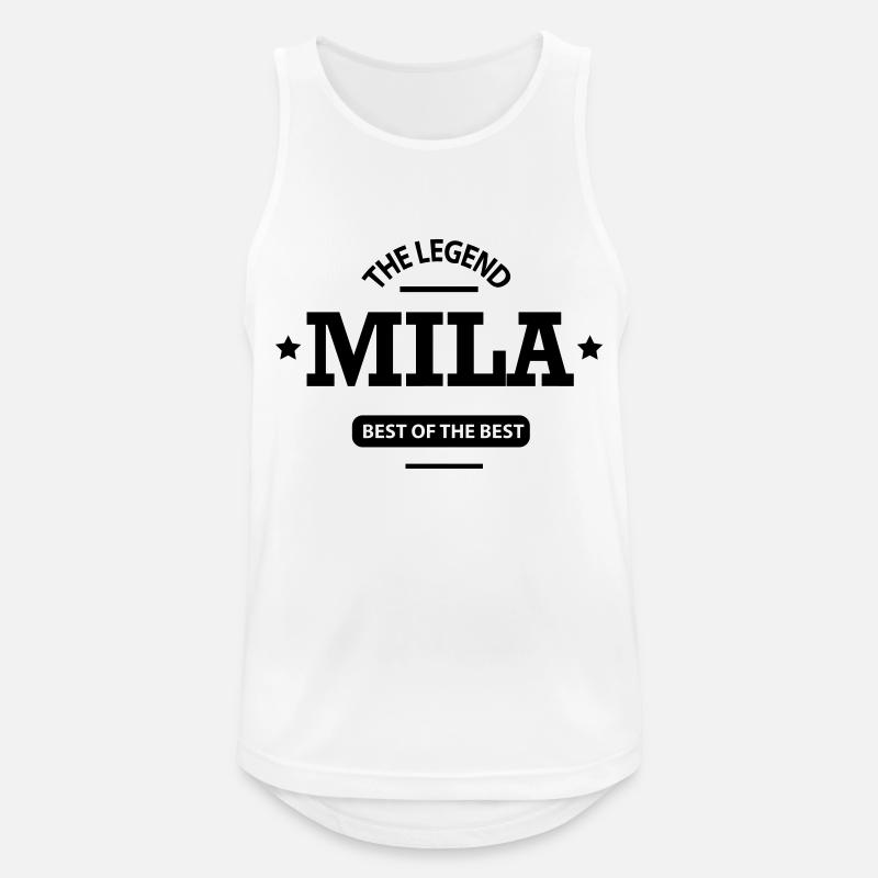 mila - Männer Tank Top atmungsaktiv - Weiß