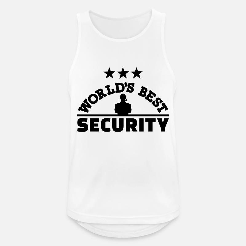 Security - Männer Tank Top atmungsaktiv - Weiß