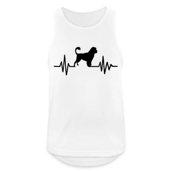Portugiesischer Wasserhund - Männer Tank Top atmungsaktiv - Weiß - Vorne - Nick (188cm)