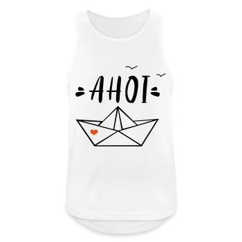Ahoi - Männer Tank Top atmungsaktiv - Weiß - Vorne - Nick (188cm)