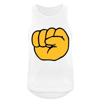 Emoji Fist Sketch Couleur - Débardeur respirant Homme - blanc - Devant - Nick (188cm)